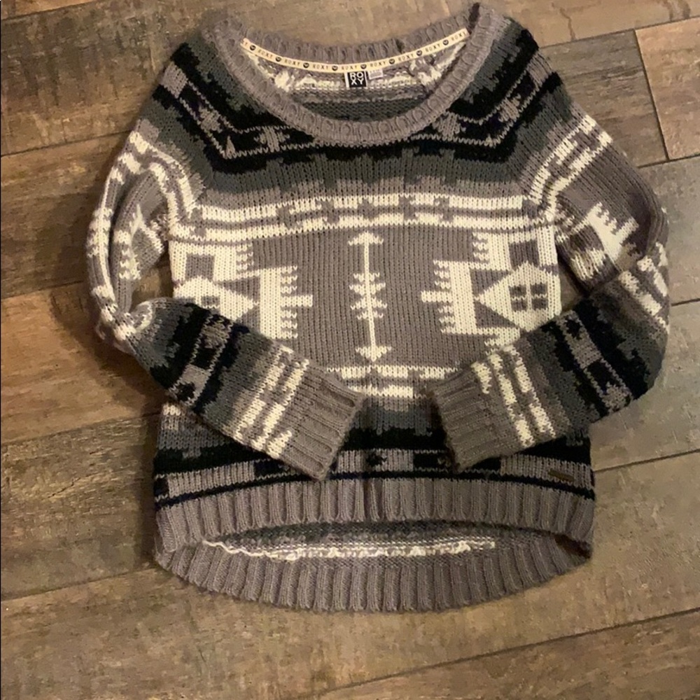 Roxy tribal print knitted sweater